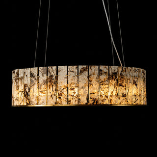 Modern Sculptural  Luxury Marble Drum Chandelier
