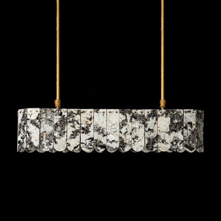 Modern Layered Luxury Marble Linear Chandelier
