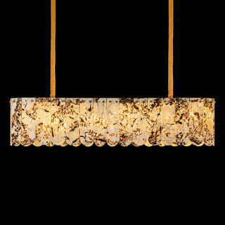 Modern Layered Luxury Marble Linear Chandelier