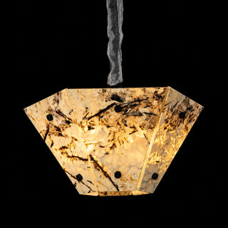 Modern Faceted Snowcrest White Luxury Marble Chandelier