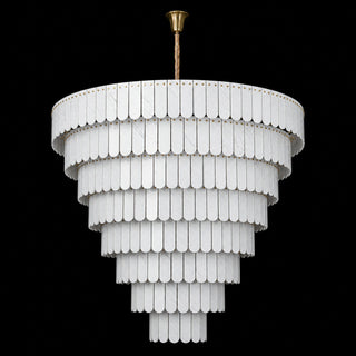 Grand Nine-Tier Yugoslav White Luxury Marble Chandelier