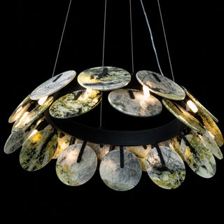 Modern Sculptural Luxury Marble Petal Chandelier