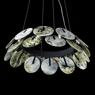 Modern Sculptural Luxury Marble Petal Chandelier