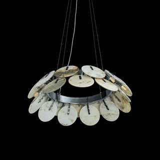 Modern Sculptural Luxury Marble Petal Chandelier