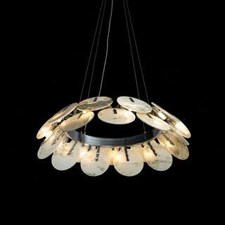 Modern Sculptural Luxury Marble Petal Chandelier