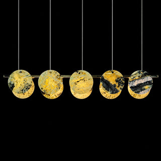 Modern Sculptural Luxury Marble Linear Chandelier