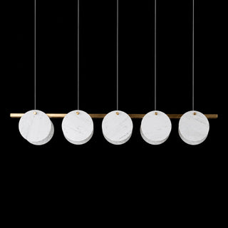 Modern Sculptural Luxury Marble Linear Chandelier
