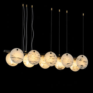 Modern Sculptural Luxury Marble Linear Chandelier
