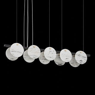 Modern Sculptural Luxury Marble Linear Chandelier