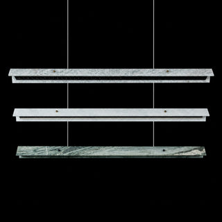Modern Slim Luxury Marble Linear LED Pendant Light