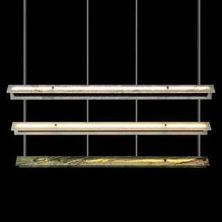 Modern Slim Luxury Marble Linear LED Pendant Light