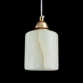 Modern Sculptural Jade Stone Pendant Light – Set of 3