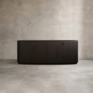 Bexler Natural Wood Sideboard: Buffet Table & Living Room Entryways Storage Cabinet