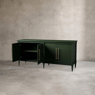 Oakleigh High-Gloss Lacquer Sideboard: Wood Buffet Table & Living Room Entryways Storage Cabinet
