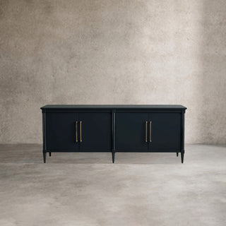 Oakleigh High-Gloss Lacquer Sideboard: Wood Buffet Table & Living Room Entryways Storage Cabinet
