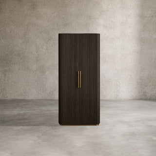 Finnley Wood Tall Cabinet: Country Style Living Room Storage Cabinet with Doors