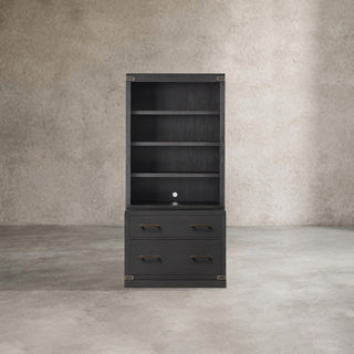 Tremont Modular Wood Bookcase Mid-Century Tall Cabinets