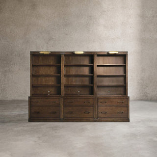 Tremont Modular Wood Bookcase Mid-Century Tall Cabinets