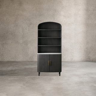 Danny Oak Wood Tall Display Hutch