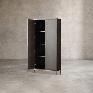 Malone Solid Wood Double Door Tall Cabinet