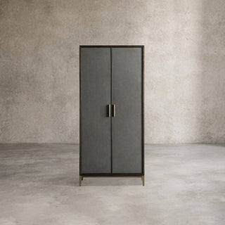 Malone Solid Wood Double Door Tall Cabinet