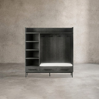 Sullivan Modern Rustic Oak Wood Entry Cabinet