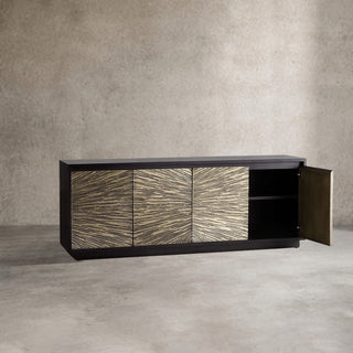 Helios Mid-Century Modern Sideboard Buffet Table Wood Living Room Entryways TV Cabinet