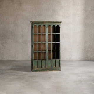 Merritt Solid Pine Tall Display Cabinet For Living Rooms Dining Areas Entryways