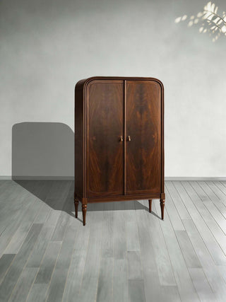 Frances Mahogany Tall Cabinet Vintage Wood Storage Cabinet