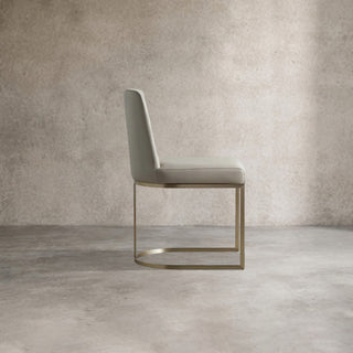 Bradley Curved Back Dining Chair with Upholstered Modern Steel Frame Living Room Chairs