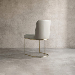 Bradley Curved Back Dining Chair with Upholstered Modern Steel Frame Living Room Chairs