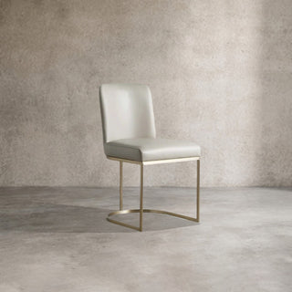 Bradley Curved Back Dining Chair with Upholstered Modern Steel Frame Living Room Chairs