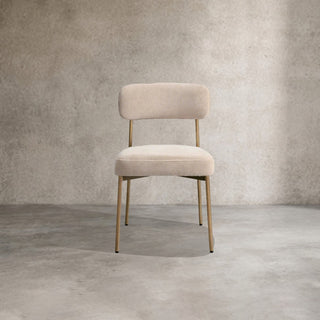 Billie Performance Fabric Dining Chair Modern Antiqued Iron Frame Living Room Chairs