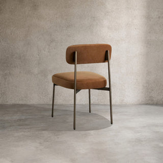 Billie Performance Fabric Dining Chair Modern Antiqued Iron Frame Living Room Chairs