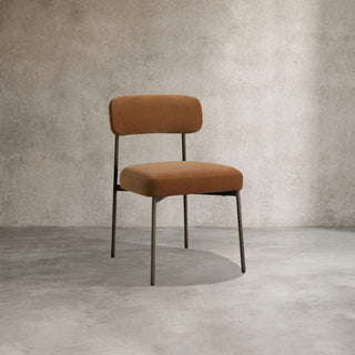 Billie Performance Fabric Dining Chair Modern Antiqued Iron Frame Living Room Chairs