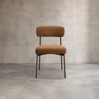 Billie Performance Fabric Dining Chair Modern Antiqued Iron Frame Living Room Chairs