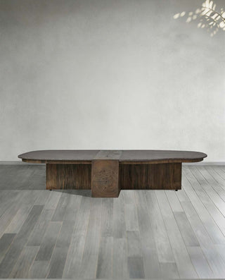 Nicco Lava Stone Top Coffee Table Wood Base Cocktail Table Living Room Luxury Center Tea Table