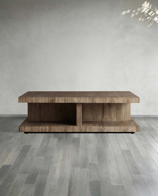 Leandro Reclaimed Oak Coffee Table Wood Living Room Center Tea Table Timeworn Cocktail Table