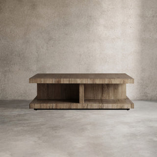 Leandro Reclaimed Oak Coffee Table Wood Living Room Center Tea Table Timeworn Cocktail Table