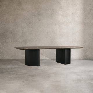 Saint Germain Marble Top Coffee Table: Oak Wood Dauphine Base Living Room Cocktail & Center Tea Table