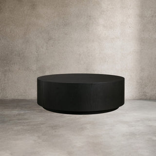 Sullivan Oak Wood Round Coffee Table: Simplicity Living Room Center Cocktail & Tea Table