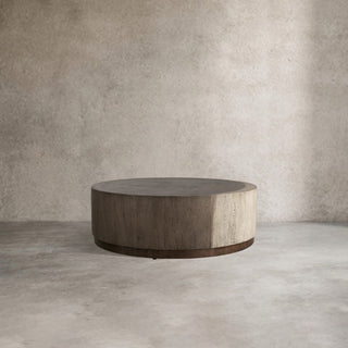 Toluca Guanacaste Wood Coffee Table: Metal Base Living Room Center Cocktail & Tea Table
