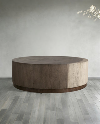 Toluca Guanacaste Wood Coffee Table: Metal Base Living Room Center Cocktail & Tea Table