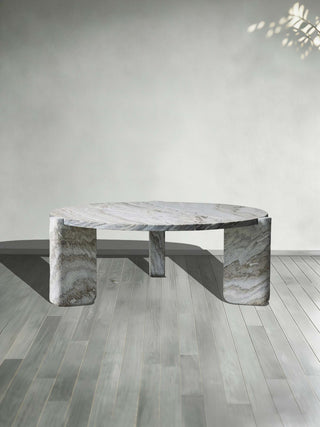 Lonelle Solid Natural Stone Coffee Table Modern Cocktail Table Living Room Center Tea Table