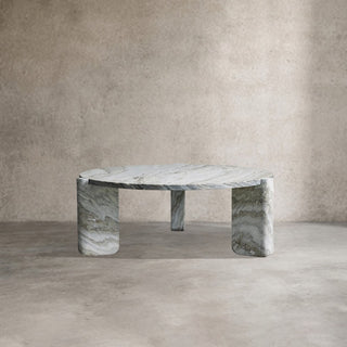 Lonelle Solid Natural Stone Coffee Table Modern Cocktail Table Living Room Center Tea Table
