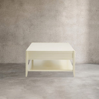 Lewis 56" Modern Coffee Table Wood Sofa Center Tea Table with Fluted Drawers