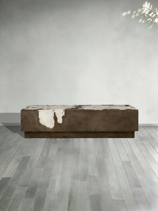 Obra Salvaged Burl Coffee Table Living Room Steel Base Cocktail