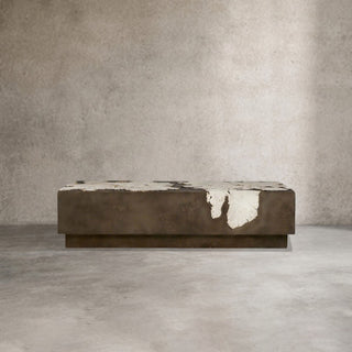 Obra Salvaged Burl Coffee Table Living Room Steel Base Cocktail