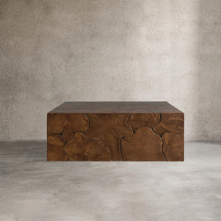 Kalmar Teak Square Coffee Table Wood Living Room Center Tea Table Unique Cocktail Table