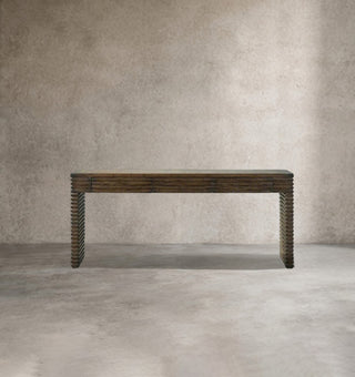 Kai Slatted Reclaimed Pine Console - Rustic Entryway Storage Table